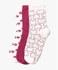 lot de 3 paires de chaussettes motif cours rose7202501_1