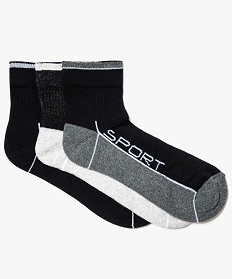 chaussettes de sport bien-etre - lot de 3 noir7206401_1