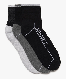 chaussettes de sport tige basse homme (lot de 3) noir7206401_2