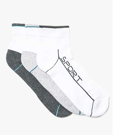 chaussettes de sport tige basse homme (lot de 3) blanc standard chaussettes7206501_1