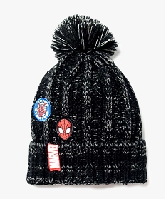 bonnet chine avec pompon - spiderman noir7222401_1