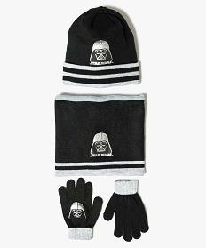 ensemble bonnet snood et gants - star wars noir standard7223801_1