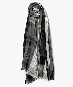 foulard cheche homme a carreaux gris noir7231701_1