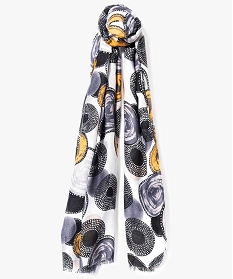 foulard a motifs ronds multicolores jaune7243901_1