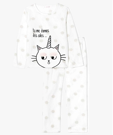 pyjama polaire motifs chats imprime7247301_1