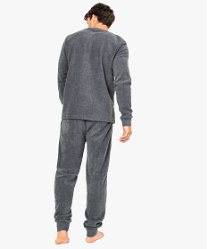 pyjama en polaire brode a lavant gris7270901_3