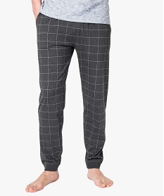 pantalon de pyjama homme en jersey a taille elastique gris7271101_1