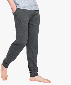 pantalon de pyjama homme en jersey a taille elastique gris7271201_1