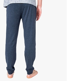 pantalon de pyjama homme en jersey a taille elastique bleu pyjamas et peignoirs7271301_3