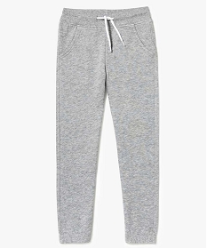 pantalon de jogging uni avec taille elastiquee gris7293201_1