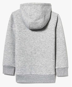 sweat-shirt a capuche avec inscription bouclette sur lavant gris sweats7293901_2