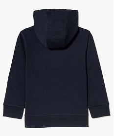 sweatshirt a capuche avec imprime en relief bleu sweats7294201_2