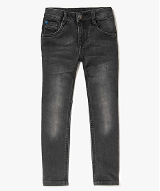jean slim 5 poches a leger delavage gris jeans7296501_1
