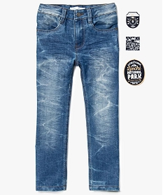pantalon en jean a customiser avec ecussons thermocollants gris7296701_1