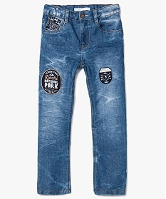 pantalon en jean a customiser avec ecussons thermocollants gris7296701_2
