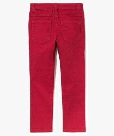 pantalon garcon 5 poches twill stretch rouge pantalons7297101_3