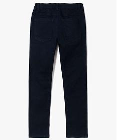 pantalon garcon 5 poches coupe slim en stretch bleu pantalons7314601_3