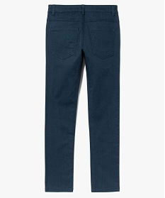 pantalon garcon 5 poches coupe slim en stretch bleu7314701_2