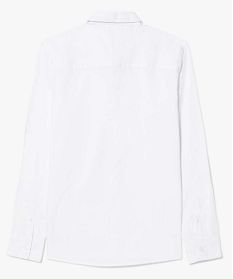 chemise garcon cintree unie blanc chemises7314801_2