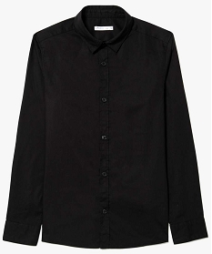 chemise garcon cintree unie noir7314901_1