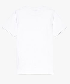 tee-shirt garcon uni a manches courtes en coton biologique blanc7318501_4