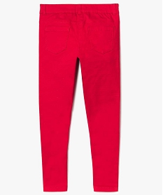 pantalon slim avec surpiqures sur les genoux rouge pantalons7326401_2