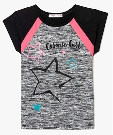 tee-shirt de sport imprime cosmic girl gris7336101_1