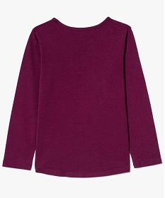 tee-shirt asymetrique imprime a manches longues violet tee-shirts7338901_2