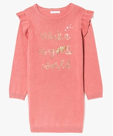 robe pull a manches volants et sequins rose7343201_1