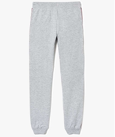 pantalon de jogging chine avec bandes en velours gris pantalons7344801_2