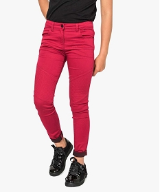 jean skinny motard rouge pantalons7348801_1