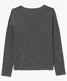 tee-shirt manches longues ample avec motif sequins gris tee-shirts7358001_2