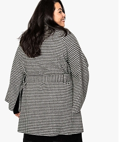 manteau cape femme motif pied-de-coq - gemo x lalaa misaki imprime7368401_3