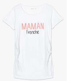 tee-shirt manches courtes imprime maman frenchie blanc7373501_4