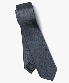 cravate unie avec motifs textures gris7400401_2