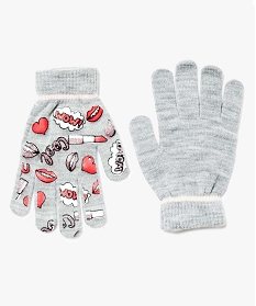 gants avec motifs girly pailletes gris7402901_1