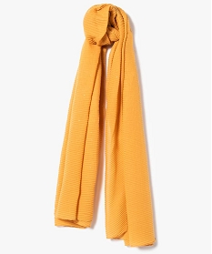 foulard uni paillete en maille gaufree jaune7413401_1