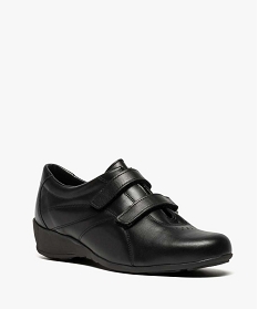 chaussures femme gamme confort dessus cuir - bopy noir derbies7425001_2