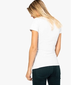 tee-shirt de grossesse avec motif sequins sur lavant blanc7447601_3