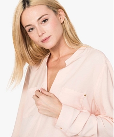 blouse en maille ultra douce pour femme rose blouses7448401_2
