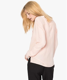 blouse en maille ultra douce pour femme rose blouses7448401_3