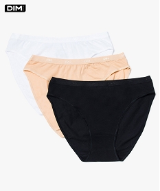 slip femme en coton stretch (lot de 3) - dim blanc culottes7470701_3