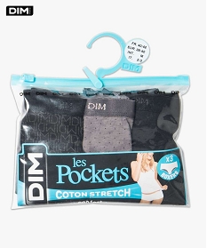 GEMO Lot de 3 shorties pockets de DIM noir standard
