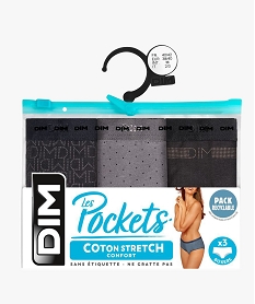 lot de 3 shorties pockets de dim noir shorties7475301_4