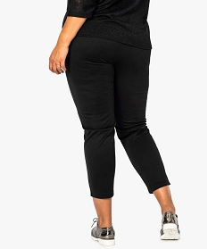 pantalon femme fluide a taille elastiquee pailletee noir7482701_1