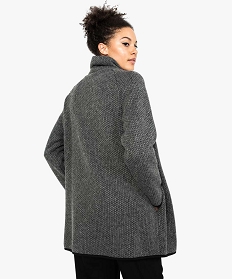 manteau souple en maille forme cape pour femme gris manteaux7484501_3