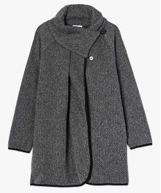 manteau souple en maille forme cape pour femme gris manteaux7484501_4