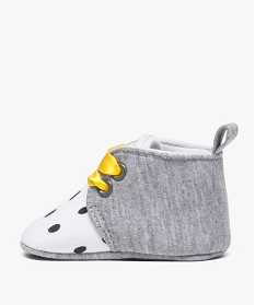 chaussons de naissance avec motif animal et lacets contrastants gris chaussures de naissance7488301_3