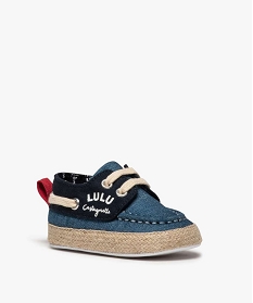 chaussures de naissance garcon bateau - lulucastagnette bleu chaussures de naissance7489301_2