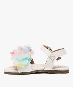 sandales bebe fille avec fleurs en tulle multicolores blanc sandales et nu-pieds7492001_3